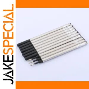 Set of 10 Black Ink Refills for Rollerball Pens