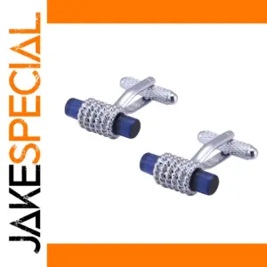 Braided Texture Cylindrical Cufflinks for Men and Women