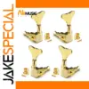 4-Pack Electric Bass Tuning Pegs in Black, Gold, Chrome