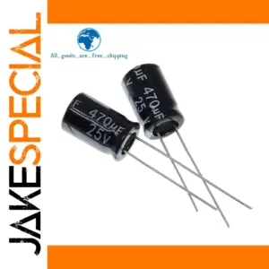 20-Pack 470μF 25V Electrolytic Capacitors for STM Devices