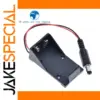9V Battery Holder Case with Power Plug