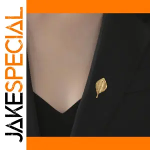 Stainless Steel Leaf Brooch for Women