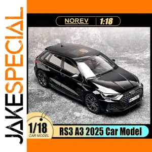 Black RS3 2025 1:18 Diecast Model Collection