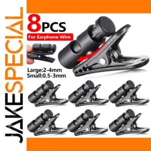 Black 360° Rotatable Headset Cable Clip