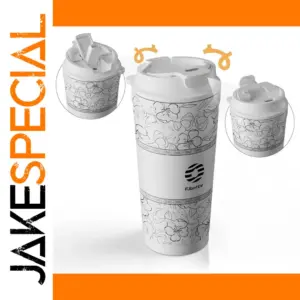 White Floral Stainless Steel Flask