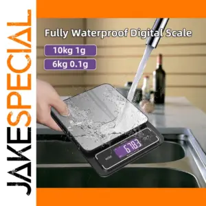 Waterproof Digital Kitchen Scale with Stainless Steel Platform