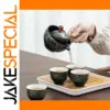 Elegant Chinese Porcelain Tea Set with 360° Rotating Maker