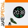 Digital Wall Clock with Date and Temperature
