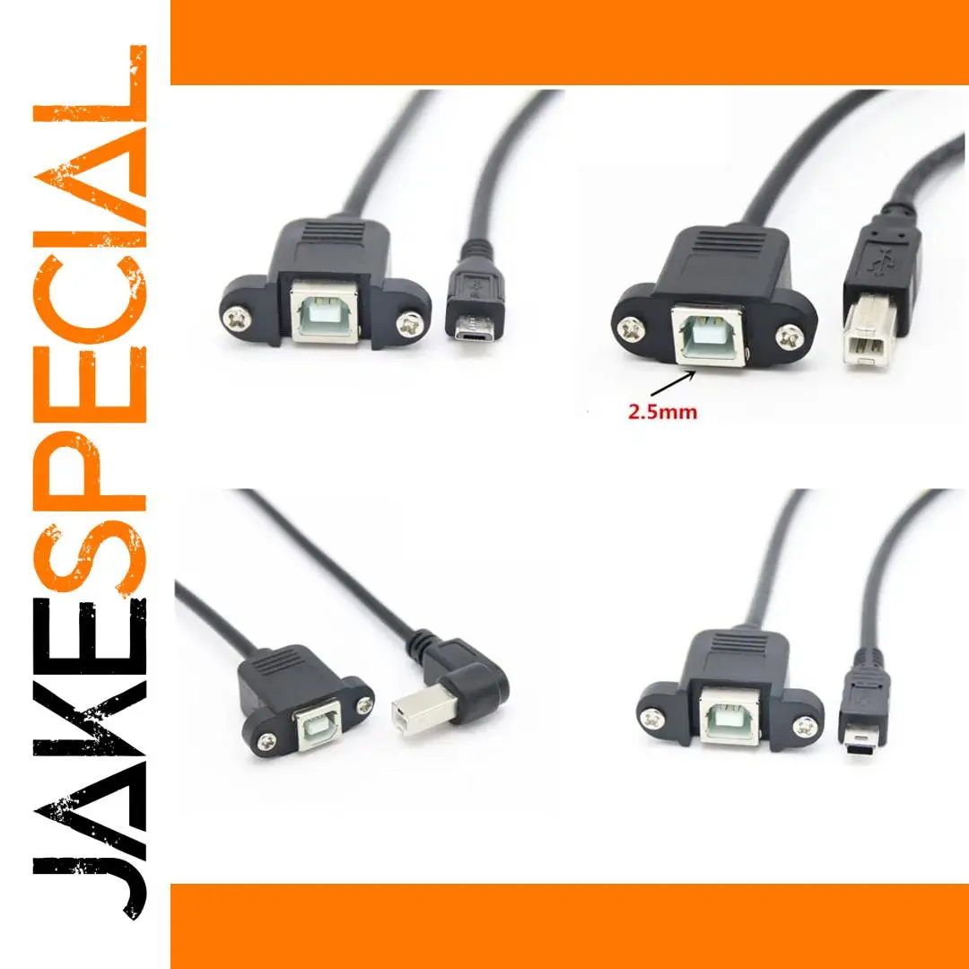 USB B Male to Female Extension Cable 50cm 1 USB B Male to Female Extension Cable 50cm