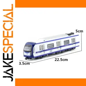 1:87 Alloy Pull-Back Subway Train Model in Blue, Green, Red