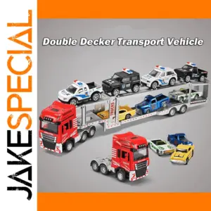 Detailed 1:48 Double-Decker Trailer Toy Model