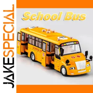 Vibrant Yellow 1:24 Scale School Bus Model