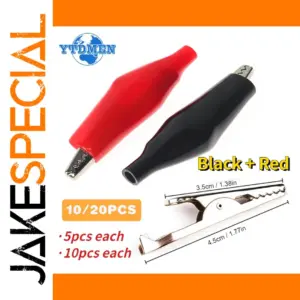 Red and Black Alligator Clips Kit for Electronics
