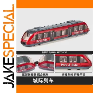 Red and Black Alloy Tram Model 1/120 Scale