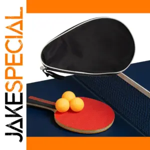 Portable Table Tennis Racket Cover with White Trim