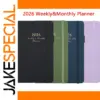 Elegant 2026 Weekly & Monthly Planner in PU Leather