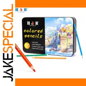 Vibrant 180-Color Oil-Based Colored Pencil Set