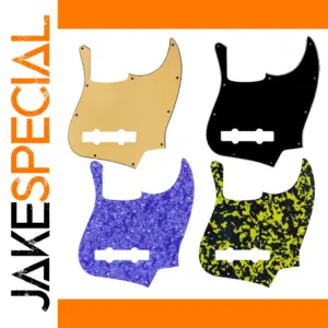 Custom 5-String Jazz Bass Pickguard in Vibrant Colors