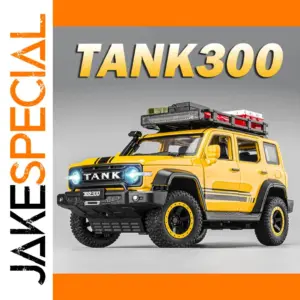 Vibrant Yellow 1:24 Scale Off-Road Tank 300 Model