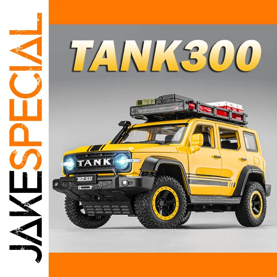 Vibrant Yellow 1:24 Scale Off-Road Tank 300 Model 1 Vibrant Yellow 1:24 Scale Off-Road Tank 300 Model