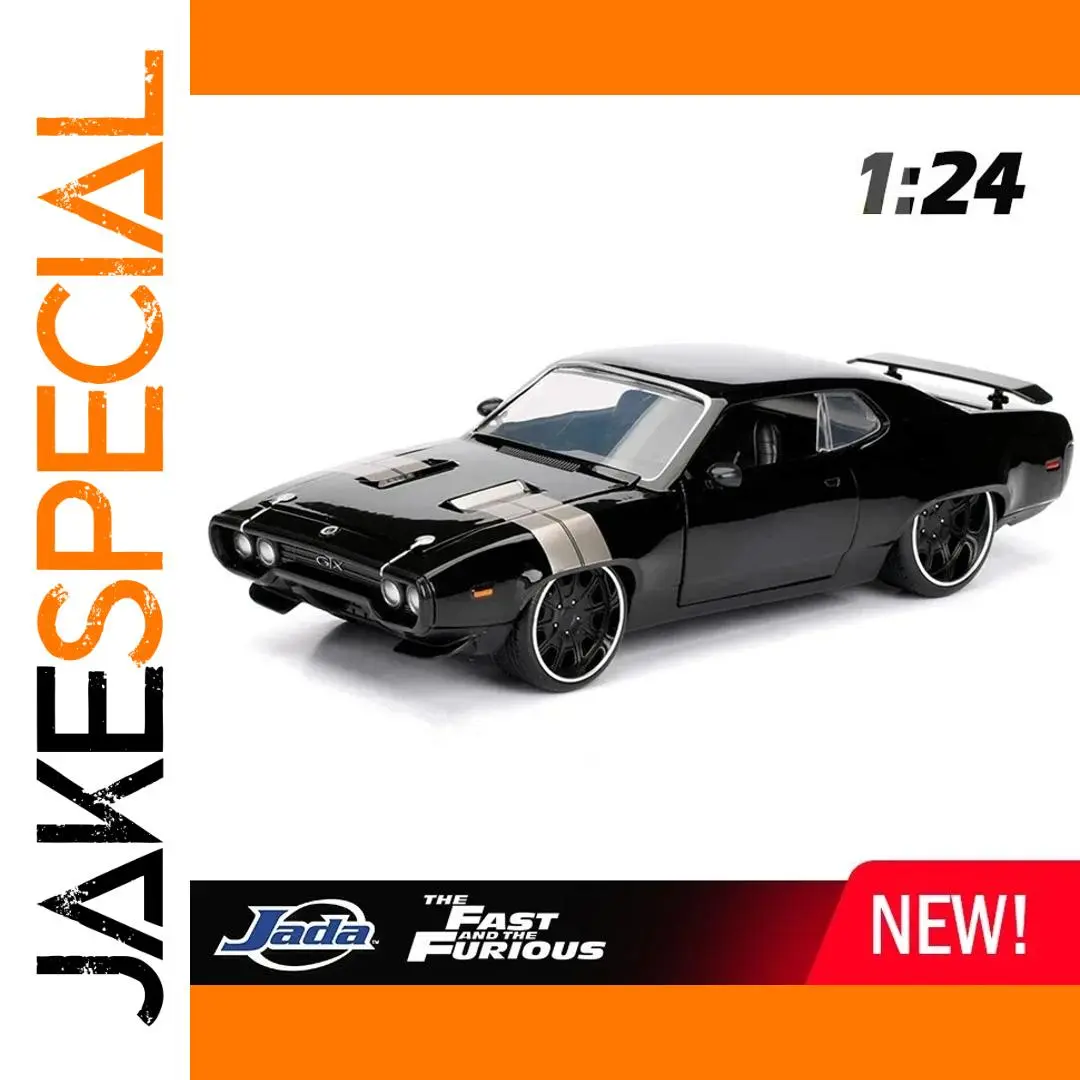 Black Dodge Plymouth GTX Diecast Model 1:24 Scale 1 Black Dodge Plymouth GTX Diecast Model 1:24 Scale
