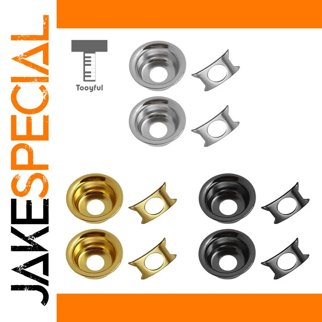 Telecaster Jack Plate Set in Silver, Gold & Black 1 Telecaster Jack Plate Set in Silver, Gold & Black