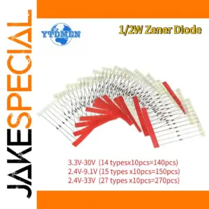 1/2W Zener Diode Assorted Kit for Circuits
