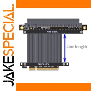 PCIe 4.0 x8 to x16 Riser Cable Adapter