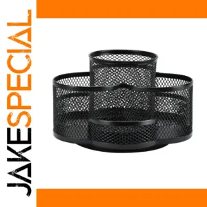 Black Rotating Pencil Organizer 18x10.5 cm