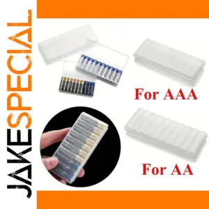 Transparent Battery Organizer Box with 10 Slots