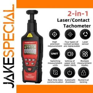 HT671 Dual-Mode Laser Contact Tachometer