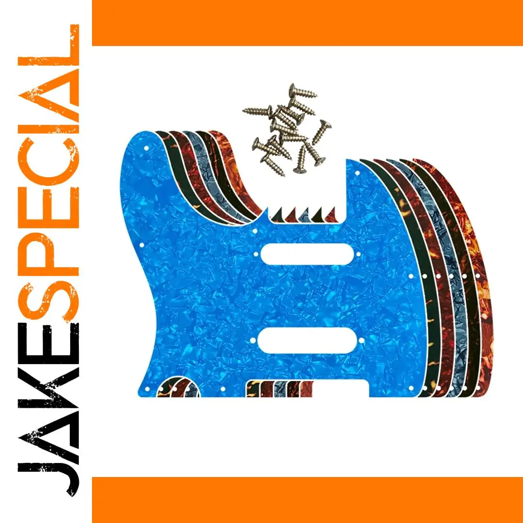 Vibrant Blue Pickguard for Left-Handed Nashville SS Tele 1 Vibrant Blue Pickguard for Left-Handed Nashville SS Tele