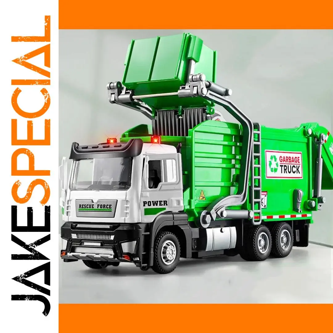 Realistic 1:32 Scale Toy Garbage Truck with Sound 1 Realistic 1:32 Scale Toy Garbage Truck with Sound