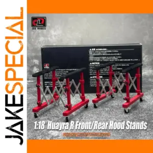 Red and Black 1:18 Scale Model Car Display Stands