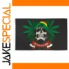 Irie State Of Mind Weed Rasta Skull Flag 90x150cm