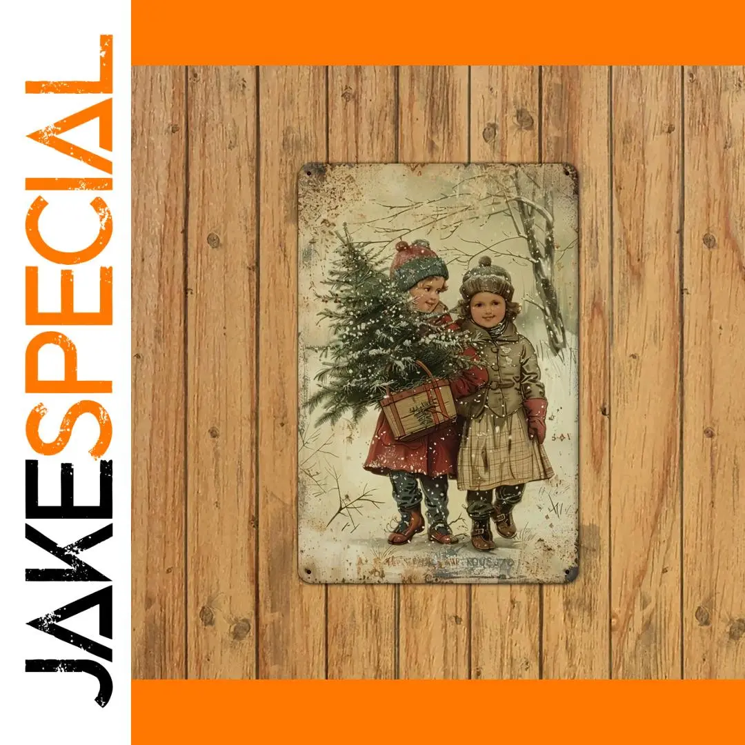 Vintage Christmas Metal Sign - 3 Sizes 1 Vintage Christmas Metal Sign - 3 Sizes
