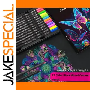 Vivid 12-Color Oiled Colored Pencil Set