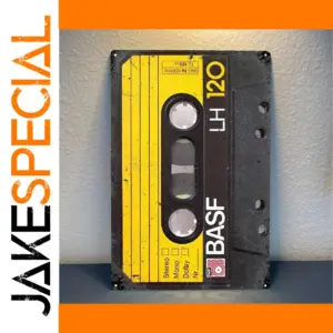 Vintage Aluminum Cassette Tape Sign in 3 Sizes