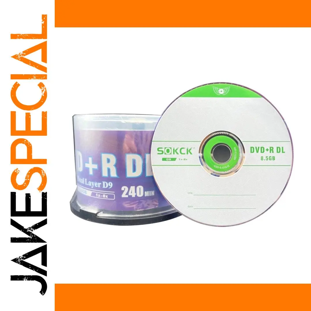 50-Pack 8.5GB Double-Layer DVD+R Discs 1 50-Pack 8.5GB Double-Layer DVD+R Discs