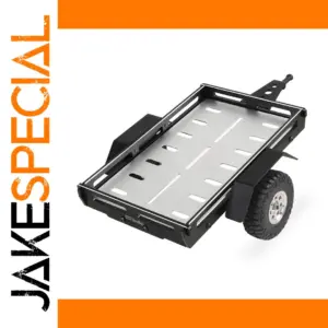 Black Metal RC Crawler Trailer 1/18 Scale