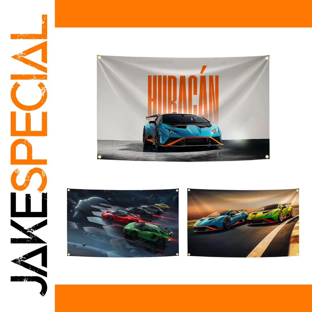 Vibrant Lamborghini Huracan Race Banner 3x5 ft 1 Vibrant Lamborghini Huracan Race Banner 3x5 ft