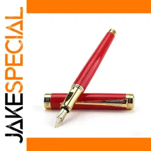 Red Stainless Steel Fountain Pen Model 5070-1