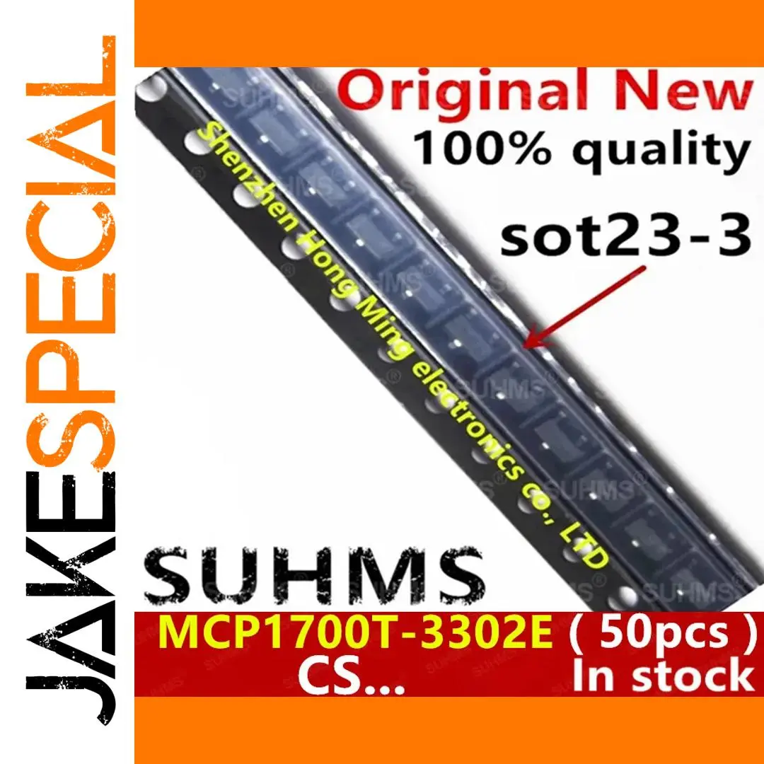 50-Pack MCP1700T-3302E Voltage Regulator ICs SOT23-3 1 50-Pack MCP1700T-3302E Voltage Regulator ICs SOT23-3