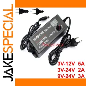 Adjustable Power Supply 3-24V, 5A, 72W