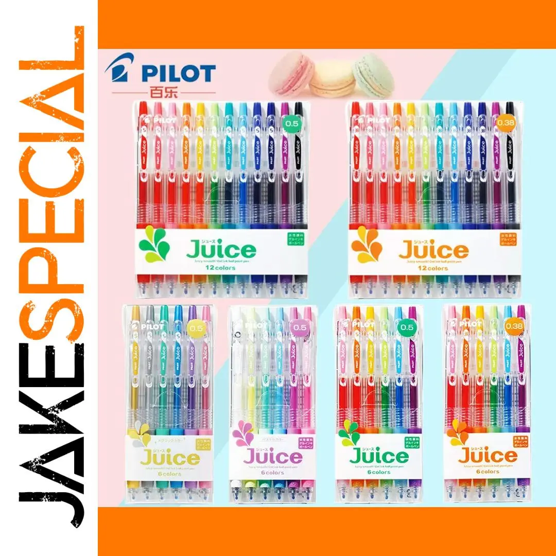 Vibrant Pilot Juice Gel Pen Set (6 or 12 Pieces) 1 Vibrant Pilot Juice Gel Pen Set (6 or 12 Pieces)