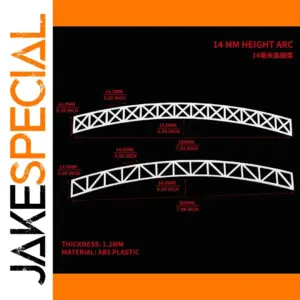 White ABS Bridge Guardrail Set for Dioramas