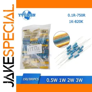 Precision Metal Film Resistor Set with 150/300 Pieces