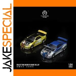 TM Time 1:64 Alloy Racing Car Model in Gold & Blue