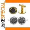 Vintage Floral Gold and Silver Cufflinks Set