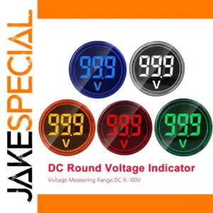 22mm DC Voltage Indicator Light with Digital Display